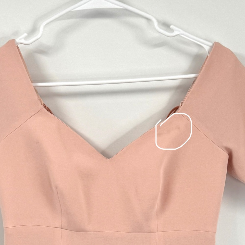 Cinq à Sept Marta Off-the-Shoulder Trumpet Midi Dress, Blush Rose, Size 4 - Picture 9 of 12